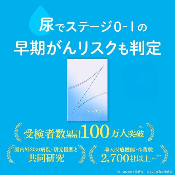 【1週間前後で発送】2個セット エヌノーズ がんのリスク早期発見サービス 線虫N-NOSE 簡単 セルフ 検査 キット 2人分 2回分 医療 癌検査 がん検査 尿検査 自宅 手軽 早期 治療 癌 ガン