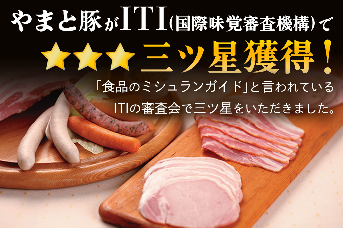 フリーデン やまと豚 ナチュラル無えんせきセット｜ソーセージ ウインナー チョリソー ベーコン ロースハム [0365]