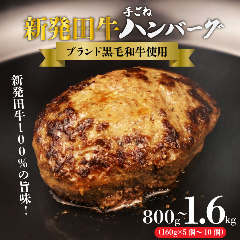 国産 牛 100%使用 真空 生ハンバーグ 5個 800g 10個 1.6kg 先崎畜産 新発田牛 肉 国産 手ごね ハンバーグ 冷凍 H21_02P