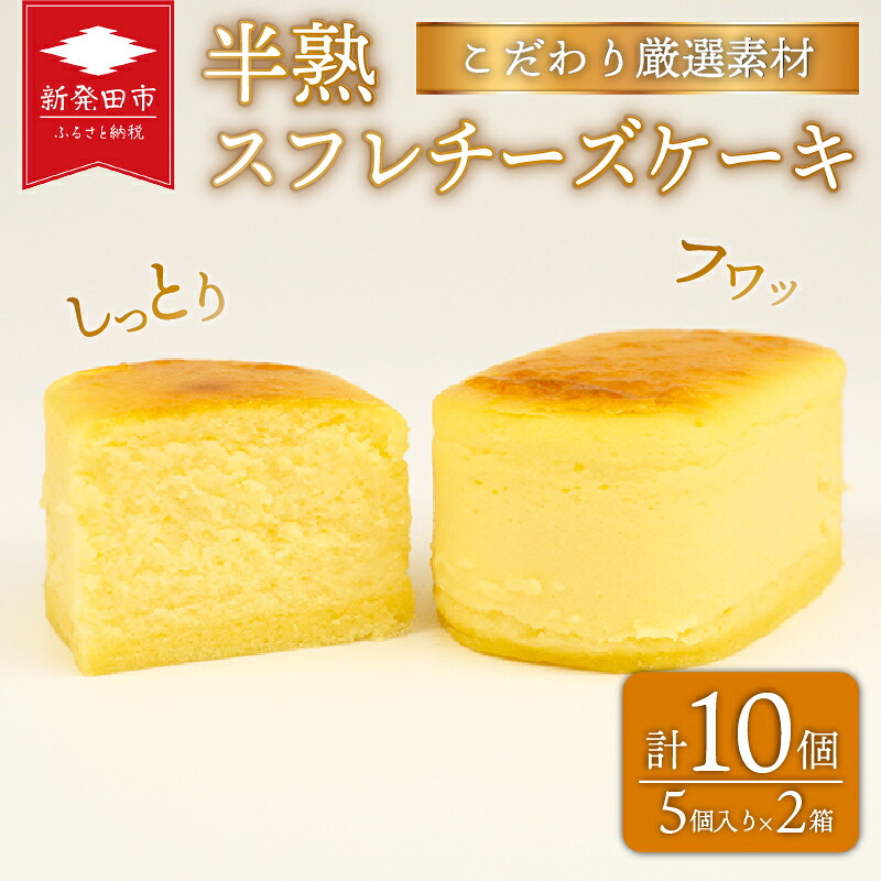 半熟スフレ チーズケーキ10個 5個入り 2箱 贈答 ギフト おすすめ 菜菓亭 新潟銘菓 新潟 新発田 いえい 菜菓亭 洋菓子 お歳暮 iei001_02