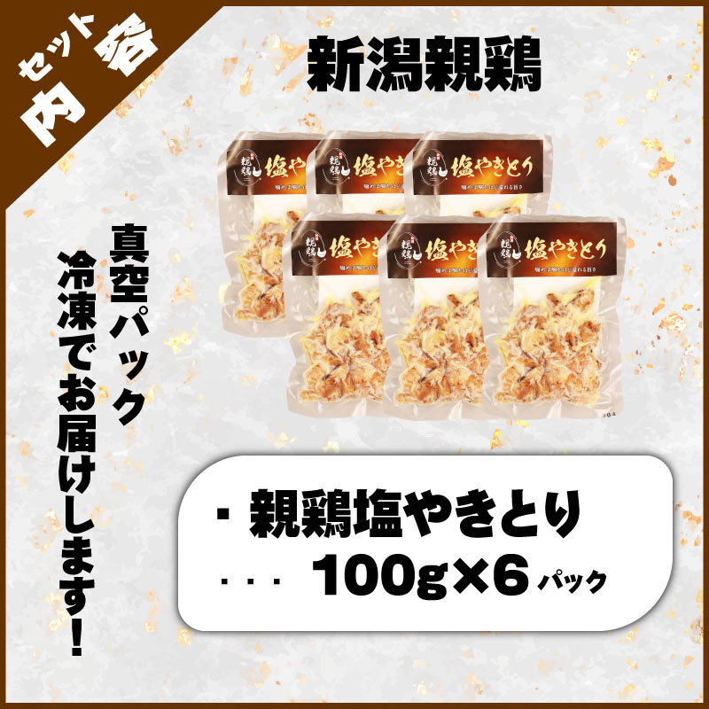 親鶏 塩やきとり 6個 600g 100g×6 パック 鶏肉 鶏 チキン タンパク やきとり 焼き鳥 塩 肉 とり ブランド鶏 おかず 冷凍 簡単調理 味付き モモ ムネ おつまみ maruco004