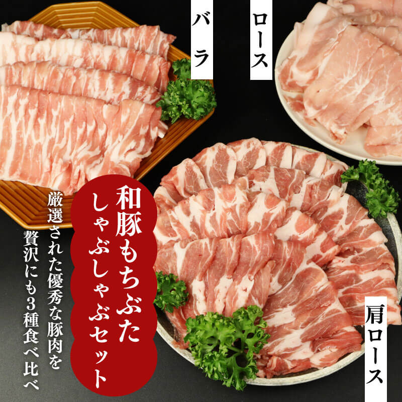 和豚 もちぶた しゃぶしゃぶ 1.5kg 食べ比べ ブランド豚 しゃぶしゃぶ用 和豚もちぶた ブランド バラ ロース 肩ロース ばら 豚バラ 豚肉 肉 にく 肉料理 夕食 katayama001