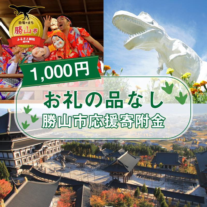 お礼の品なし 勝山市応援寄附金 [A-000001]