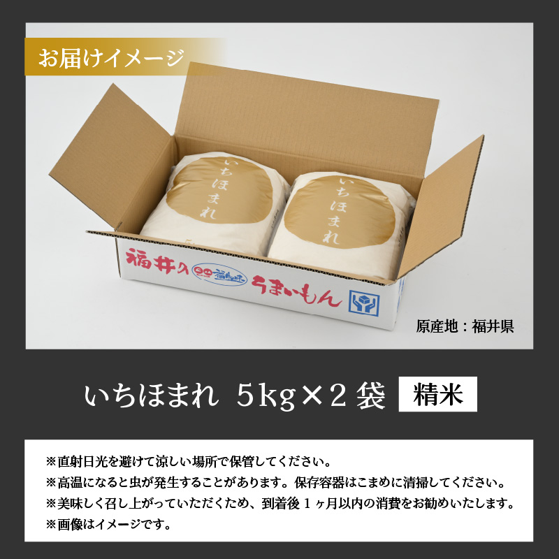 令和8年産 福井県の新しいブランド米 いちほまれ5kg ×2袋（計 10kg）いちほまれ お米 米 こめ ブランド米 精米 白米 国産 福井県産 勝山市  [D-015019]