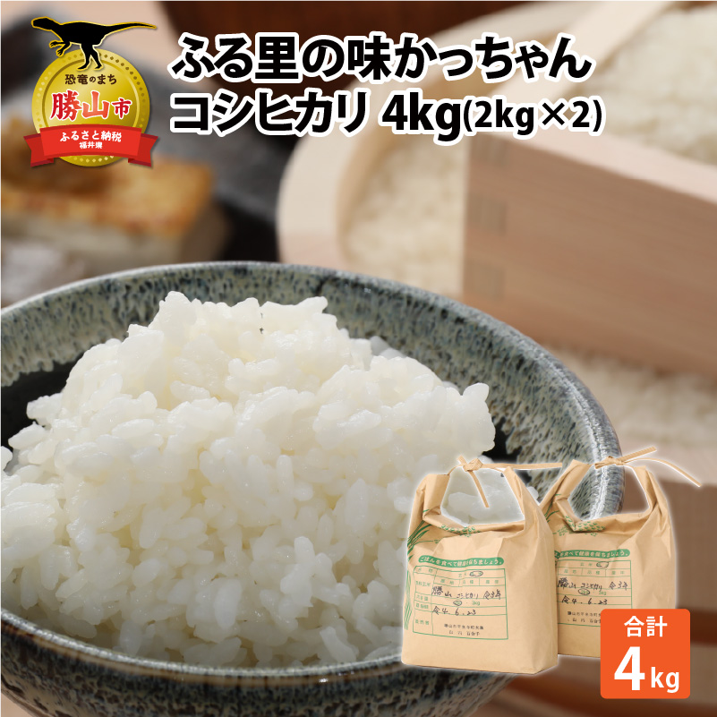 【ふるさと納税】【令和８年産】コシヒカリ4kg(2kg×２) [A-020020]