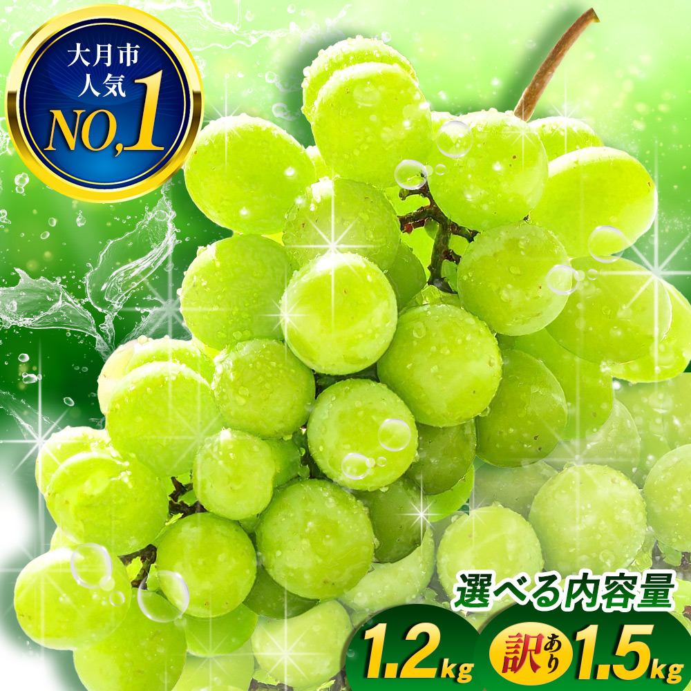 【2027年収穫分先行予約】産地直送シャインマスカット房【訳あり1.5kg/1.2kg】