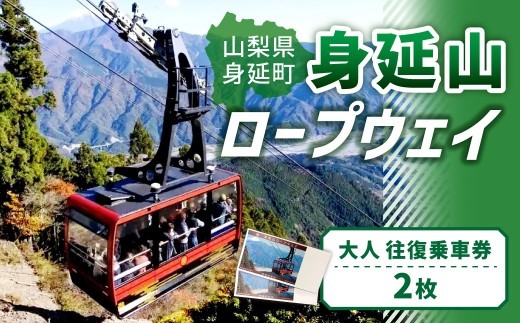 身延山 ロープウェイ 大人 往復 乗車券 2枚 ゴンドラ ロープウェー 利用券 乗車 乗り物 チケット 券 体験 観光 旅行 絶景 自然