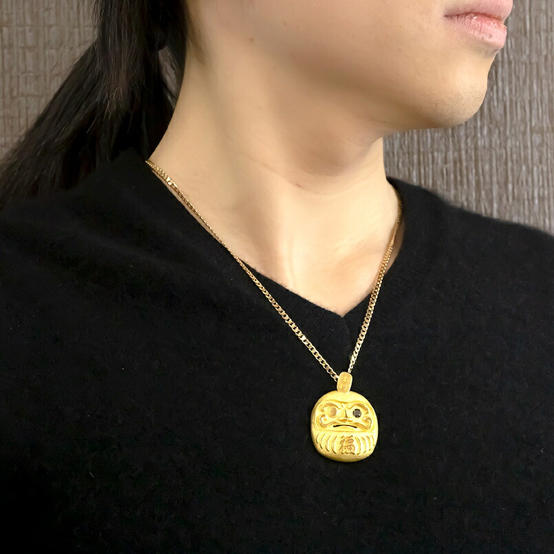 24金 純金 ペンダントトップ だるま ブラックダイヤモンド ネックレス ダイヤ 24K 24k ジュエリー 達磨 縁起物 お守り 人気 山梨県 昭和町 211203100mba SWAA015