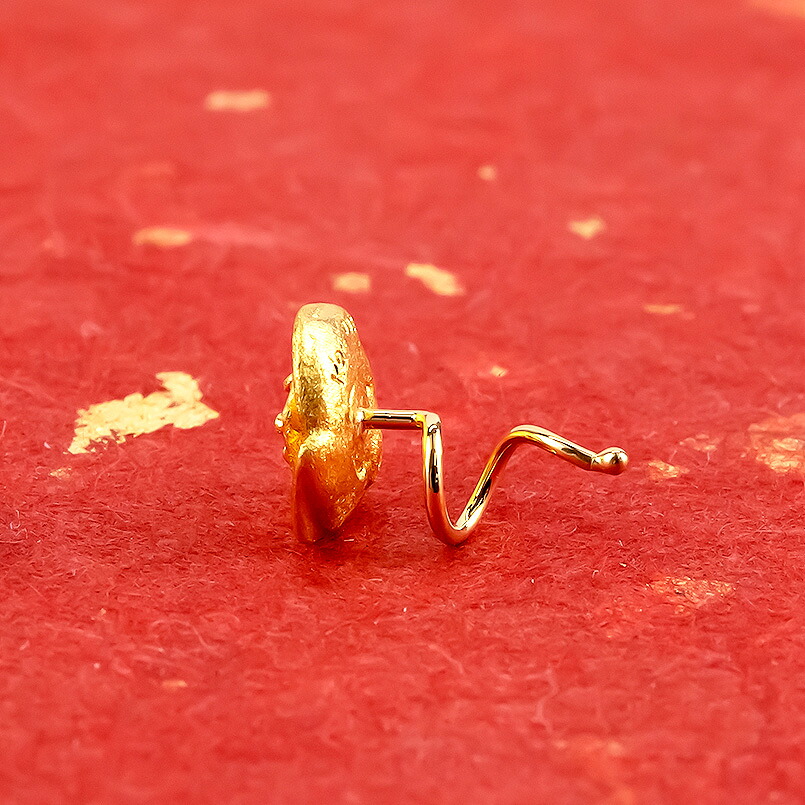 24金 18金 ピアス 片耳 純金 ダイヤモンド 薔薇 キャッチのいらないピアス つけっぱなし k24 18k ゴールド バラ キャッチナッシャー 山梨県 220304103u SWAA027