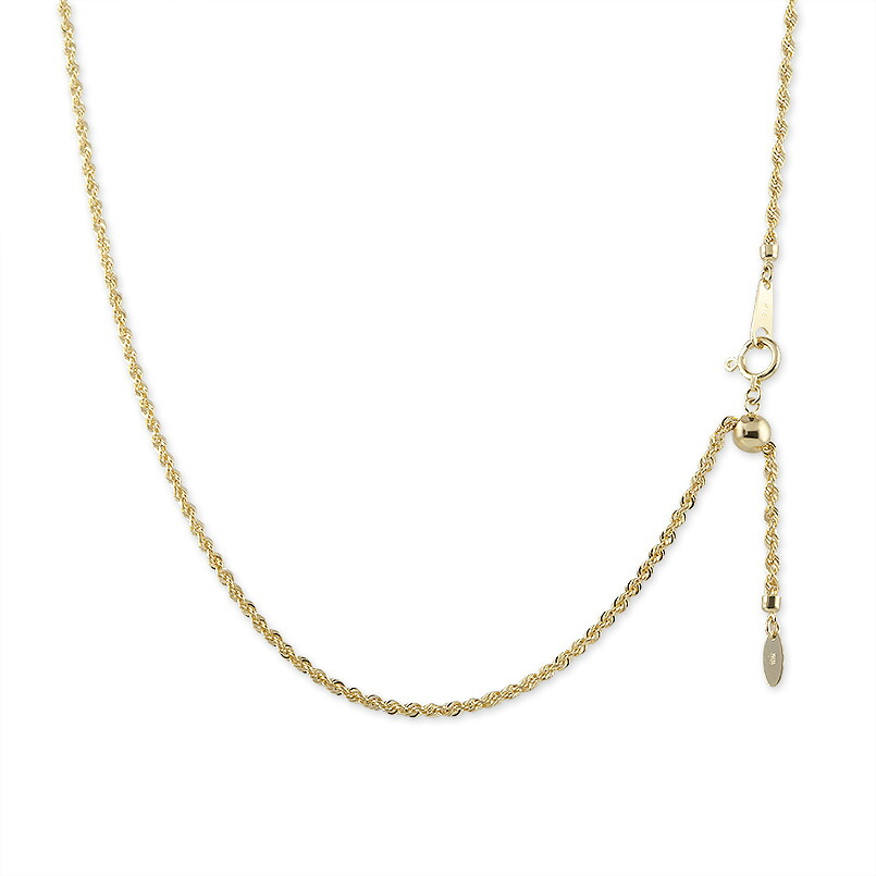 18金 ネックレス 65cm シャインロープチェーン 18k 中空　管理番号221013nm100yn65 SWAA057