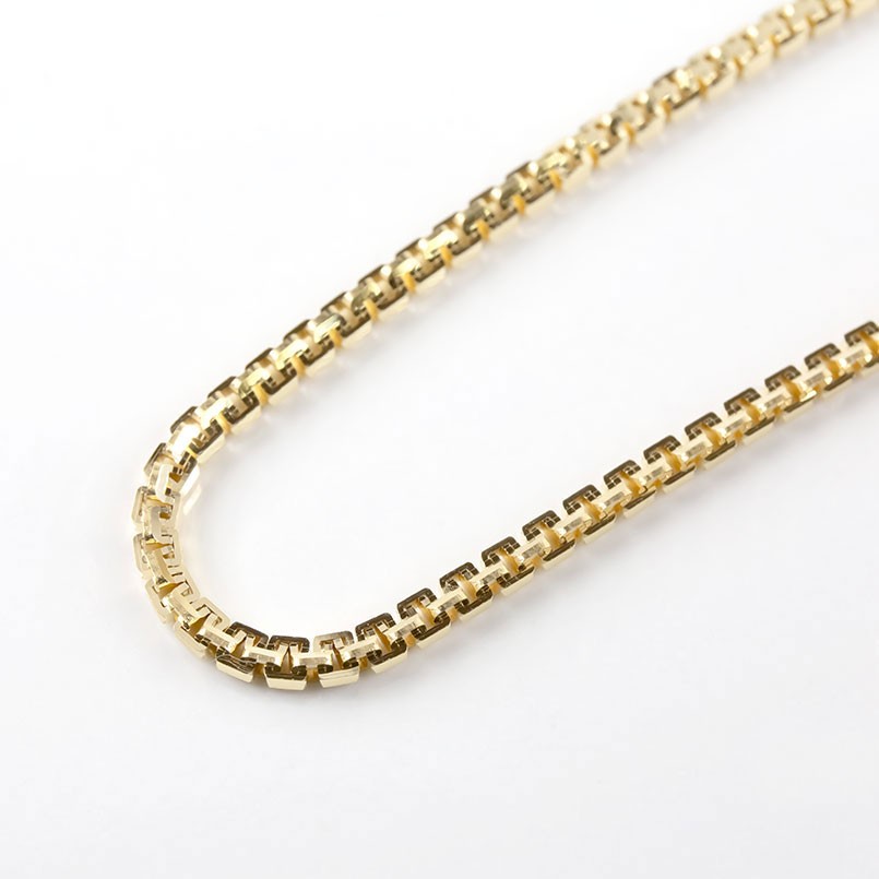 18金 ネックレス チェーン だけ 60cm ベネチアンチェーン イエローゴールドK18 ゴールド チェーンのみ 18k シンプル ジュエリー 管理番号191227nm101yn60m SWAA078