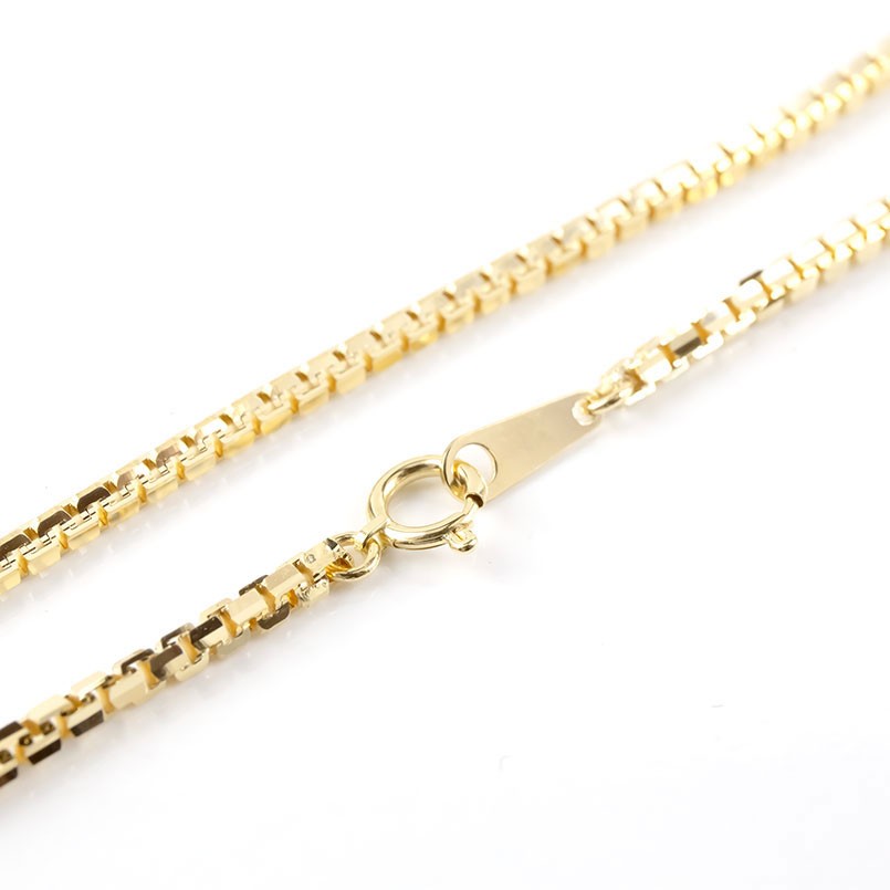 18金 ネックレス チェーン だけ 60cm ベネチアンチェーン イエローゴールドK18 ゴールド チェーンのみ 18k シンプル ジュエリー 管理番号191227nm101yn60m SWAA078