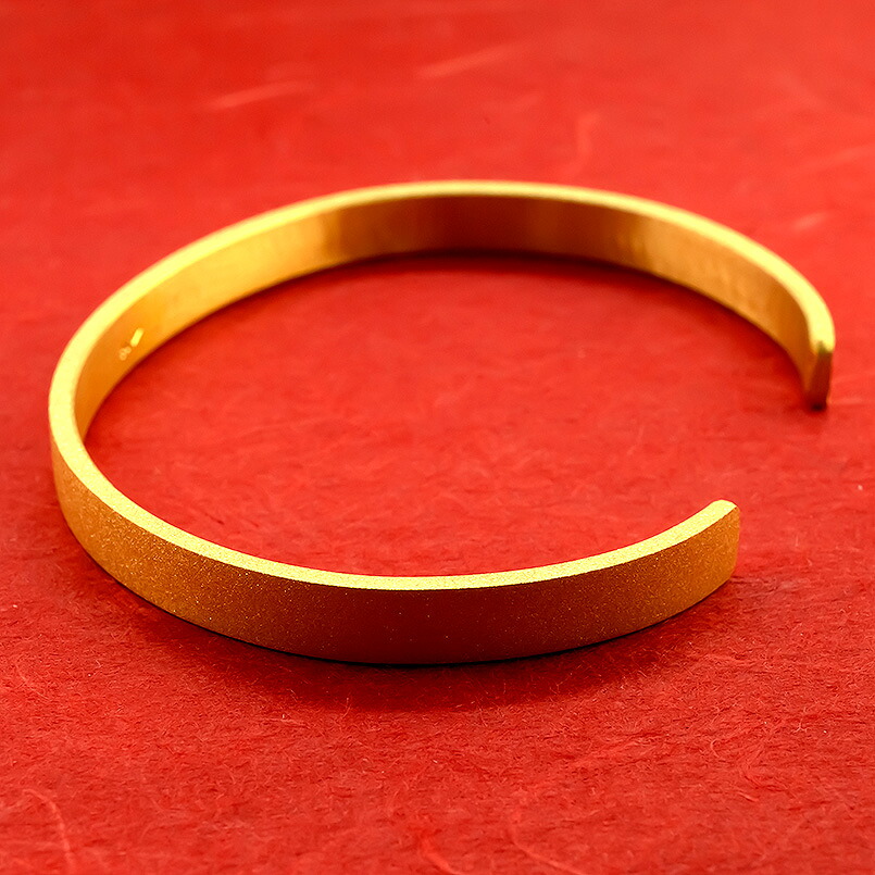 純金 24金 ブレスレット k24 鍛造 バングル 造幣局検定刻印付 幅6mm 腕周り16cm ゴールド 24k 太め シンプル ジュエリー 人気 管理番号210204105mt SWAA083