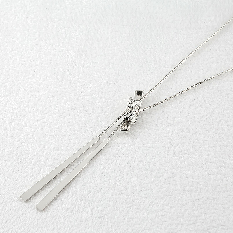 プラチナ ネックレス ダイヤモンド ロング ラリエット  管理番号230421mro100dpn75 SWAA090