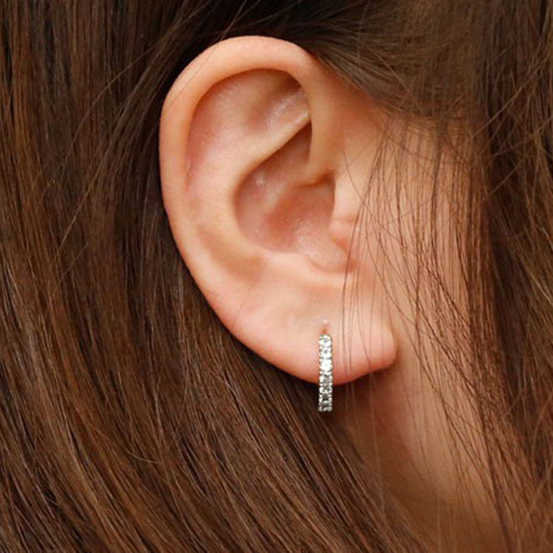 プラチナ フープ ピアス ダイヤ フープピアス 中折れ ダイヤモンド 0.46ct 4月誕生石 pt900 ペア 両耳 シンプル ジュエリー 山梨県 管理番号160617ad200dp SWAA102