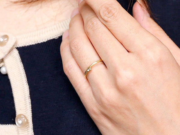 リング 細め 指輪 ダイヤモンド ゴールド 一粒 ダイヤ 10金 イエローゴールドk10 10k シンプル 細身 ジュエリー プレゼント 山梨県 管理番号150205105dyiu SWAA121
