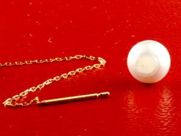 18金 ピアス k18 パール ロングピアス あこや真珠 アメリカンピアス ペア ゴールド イエローゴールドK18 パールキャッチ 揺れる 人気 山梨県 管理番号150708500y SWAA146