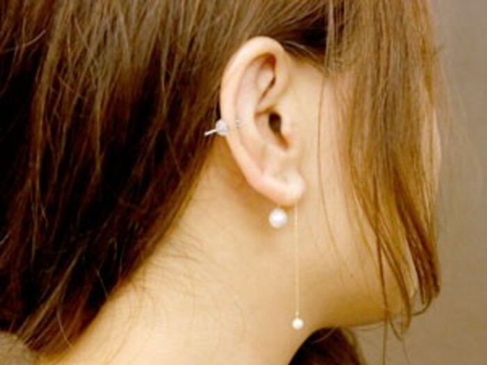 18金 ピアス k18 パール ロングピアス あこや真珠 アメリカンピアス ペア ゴールド イエローゴールドK18 パールキャッチ 揺れる 人気 山梨県 管理番号150708500y SWAA146