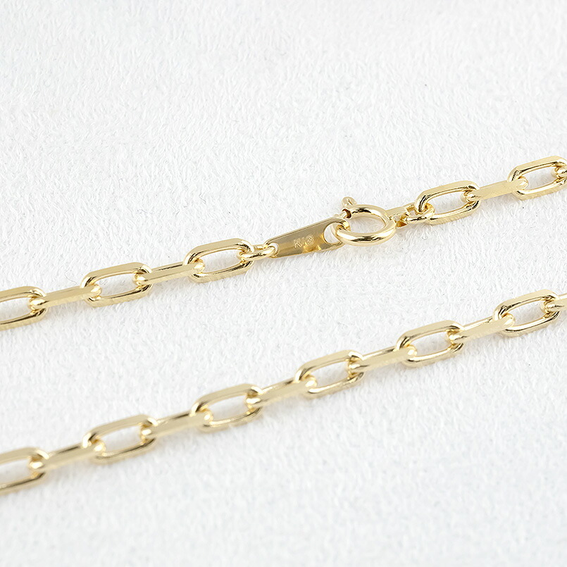 18金 ネックレス 50cm チェーン のみ k18 ゴールド シンプル チェーンネックレス イエローゴールドK18 18k チェーンだけ 管理番号230830nm100yn50m SWAA148