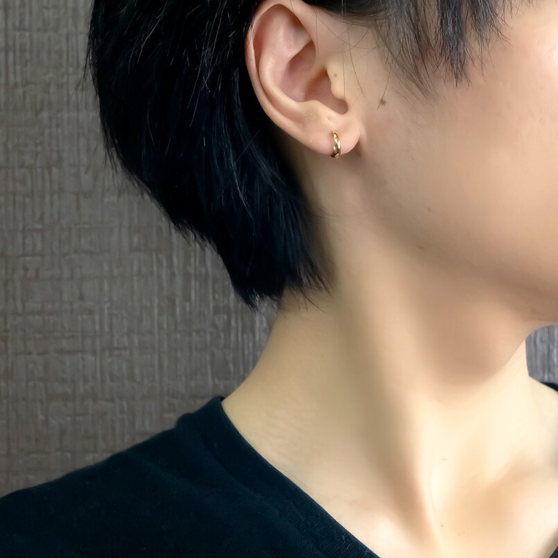 18金 フープ ピアス k18 片耳 フープピアス レディース 小さめ ゴールド イエローゴールドk18 リングピアス ジュエリー シンプル おしゃれ 210420sh105yu SWAA213