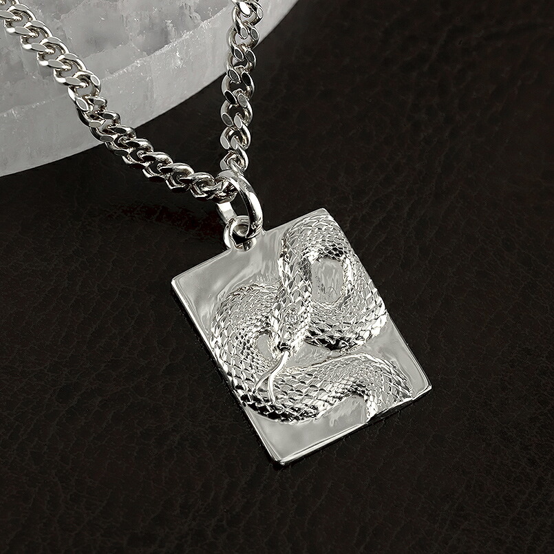 ヘビ 蛇 ペンダントトップ スネーク プレート ネックレス ダイヤ 0.005ct ペンダント 大ぶり シルバー sv925 干支 ジュエリー シンプル 241017sh202dsm SWAA235