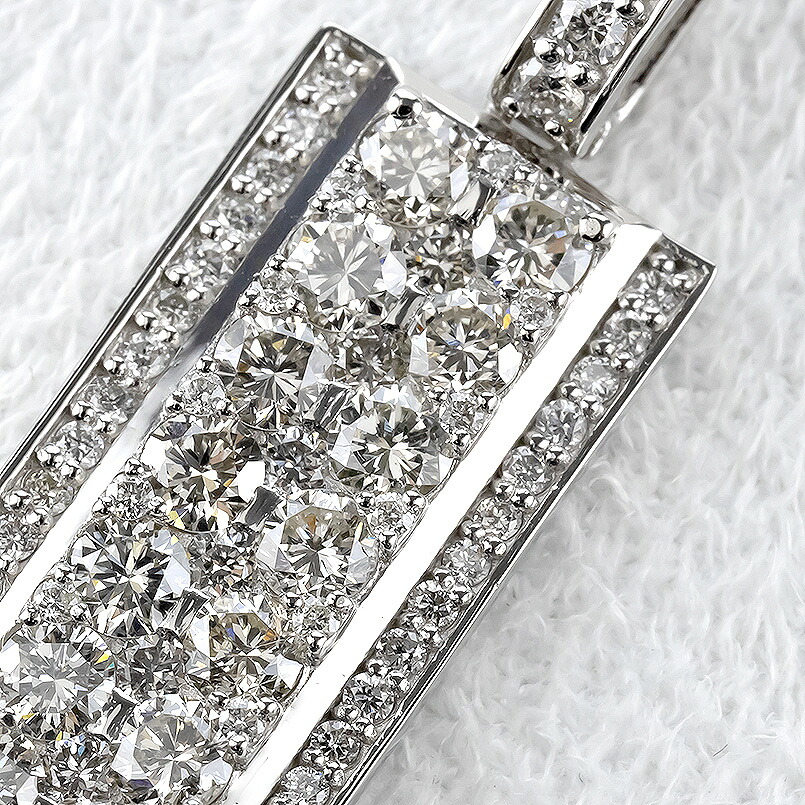 プラチナ ネックレス ダイヤモンド 1.5ct ペンダントトップ 大ぶり プレート ダイヤ ペンダント pt900 ジュエリー シンプル 天然石 宝石 人気 250115hy200 SWAA244