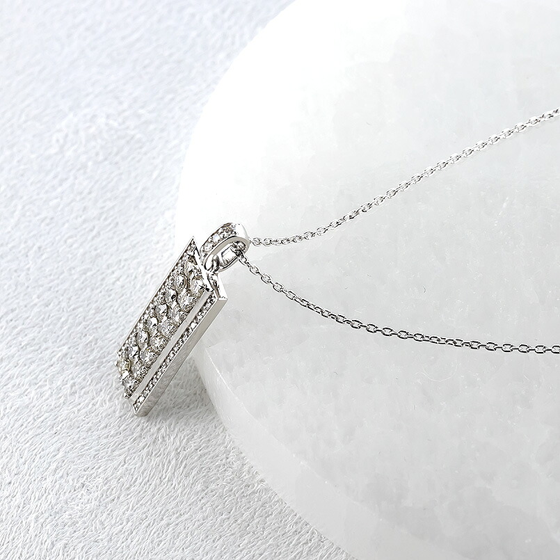 プラチナ ネックレス ダイヤモンド 1.5ct ペンダントトップ 大ぶり プレート ダイヤ ペンダント pt900 ジュエリー シンプル 天然石 宝石 人気 250115hy200 SWAA244