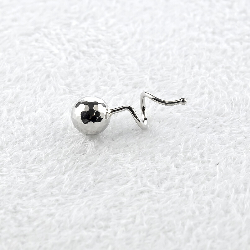 プラチナ ピアス 片耳 丸玉 5mm キャッチのいらないピアス つけっぱなし ミラーボール 金属アレルギー対応 pt900 シンプル キャッチナッシャー 250207401pu SWAA259