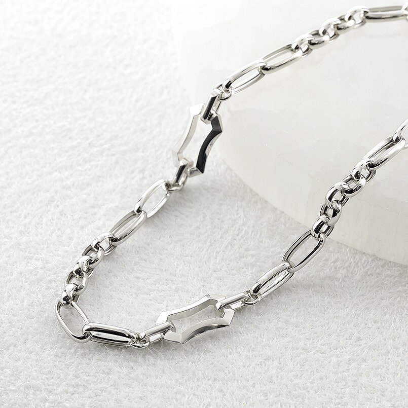 ブレスレット プラチナ メンズ チェーンのみ 19cm 太め pt850 金属アレルギー対応 中空 甲丸 小豆 アズキチェーン シンプル 250623mro401pm103 SWAA341