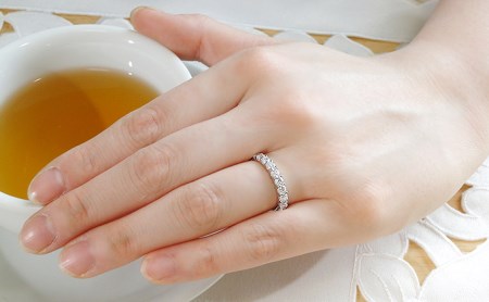 【1.0ct】プラチナ950　ハートアンドキューピッド　ダイヤモンド　エタニティリング（5号～15号）　CSR0088 SWAV008