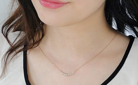 【0.3ct】K18YG ダイヤモンド ラインネックレス CSN00106-18Y SWAV011