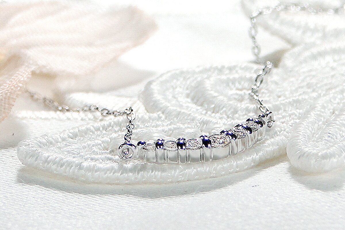 【0.12ct】PT900 グラデーション ダイヤモンド ネックレス CSN00201-PT SWAV020