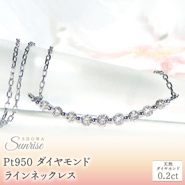 【0.2ct】Pt950 ダイヤモンド ラインネックレス CSN00217-PT SWAV021