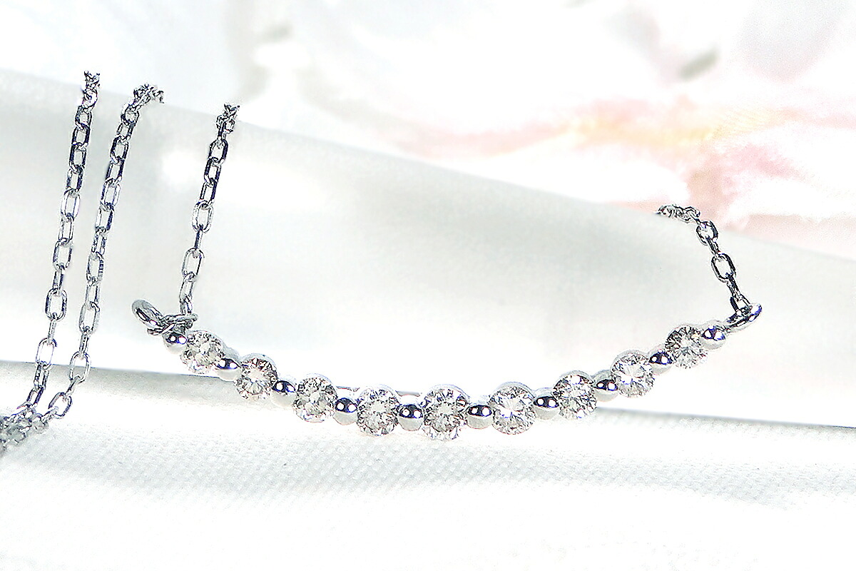 【0.2ct】Pt950 ダイヤモンド ラインネックレス CSN00217-PT SWAV021