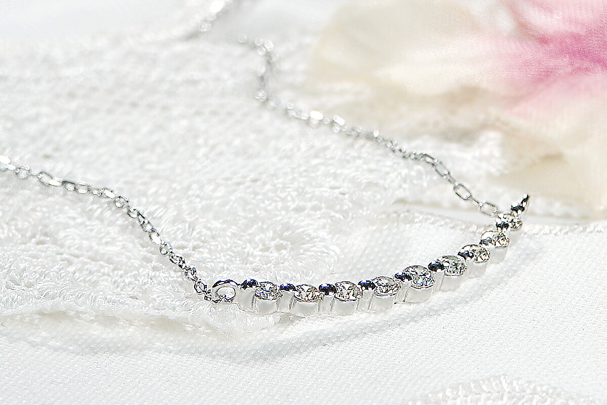 【0.2ct】Pt950 ダイヤモンド ラインネックレス CSN00217-PT SWAV021