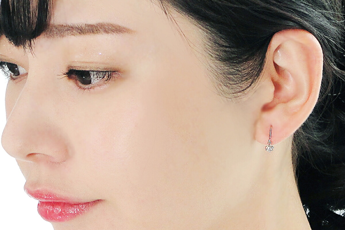 Pt900【0.3ct】一粒 ダイヤモンド アメリカン フックピアス CSP00033 SWAV030
