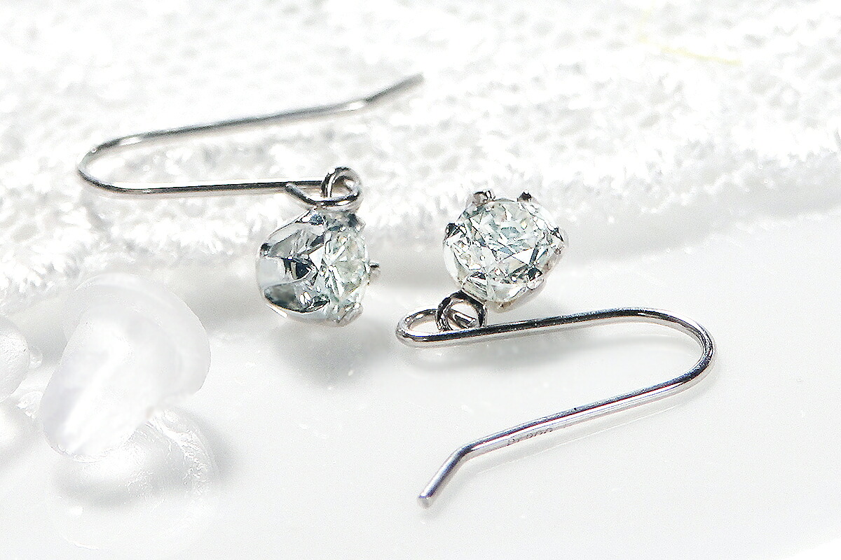 Pt900【0.3ct】一粒 ダイヤモンド アメリカン フックピアス CSP00033 SWAV030