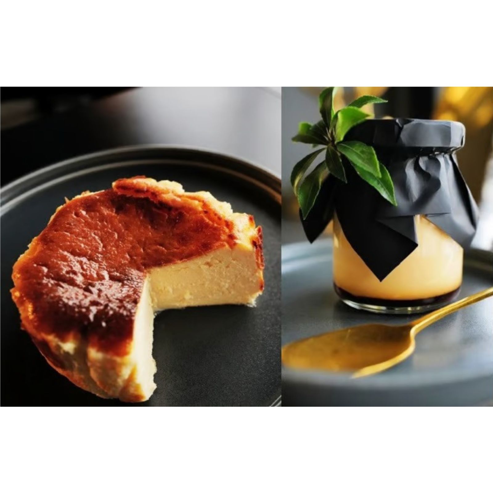 お花屋さんの下諏訪バスクチーズケーキ＆下諏訪町プリン4個ギフトセット　048-006