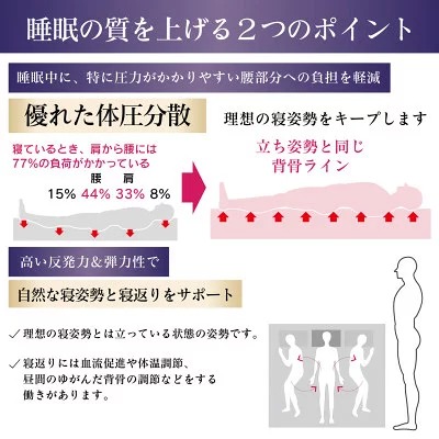 Rise Zero Gravity 高反発マットレス6.0　シングルサイズ　折りたたみ(三つ折り)