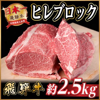 飛騨牛 ヒレブロック 約2.5kg