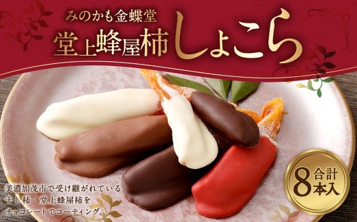 みのかも金蝶堂 堂上蜂屋柿しょこら 8個