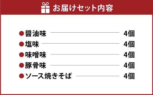さくらいのらーめん 5種×各4個 計20食 | 桜井食品 麺 めん ラーメン 焼きそば 無かんすい 即席麺