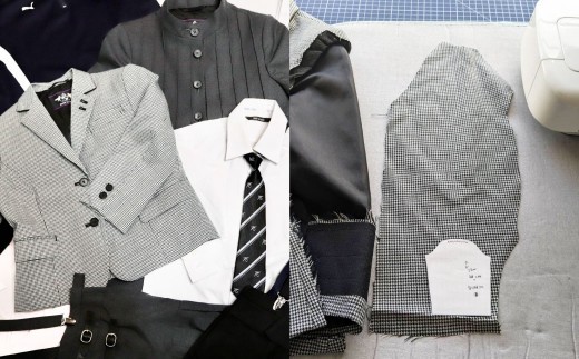 思い出の服をドールサイズにリメイク ドールメンテナンス付き リユース 片づけ 収納 アップサイクル ライフオーガナイザー リユースオーガナイザー