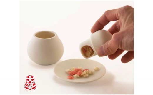 【選べるカラー】＜こだわりパック＞ 大笑 ～だいしょう～（ブルー・ホワイト・クリーム・ピンク）｜初穂製菓 あられ 姿あられ 4種 20袋 陶磁器 容器 ギフト セット