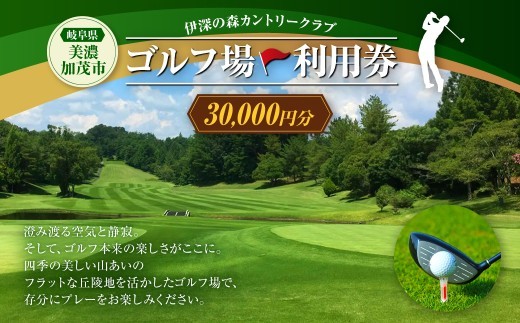 伊深の森カントリー クラブ利用券 10枚 （ 30,000円分 ） ゴルフ ゴルフ利用券 利用券 チケット プレー券 ゴルフ場 ゴルフプレー券 施設利用券 ゴルフプレー