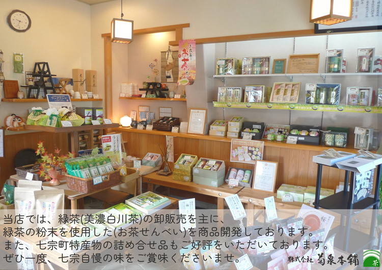 菊泉本舗特選！ラングドシャ10枚＆美濃白川茶200g×1缶 ラングドシャ 美濃白川茶 緑茶 お茶 茶 白川茶 国産 和菓子 お菓子 おやつ ギフト 贈答 菊泉本舗