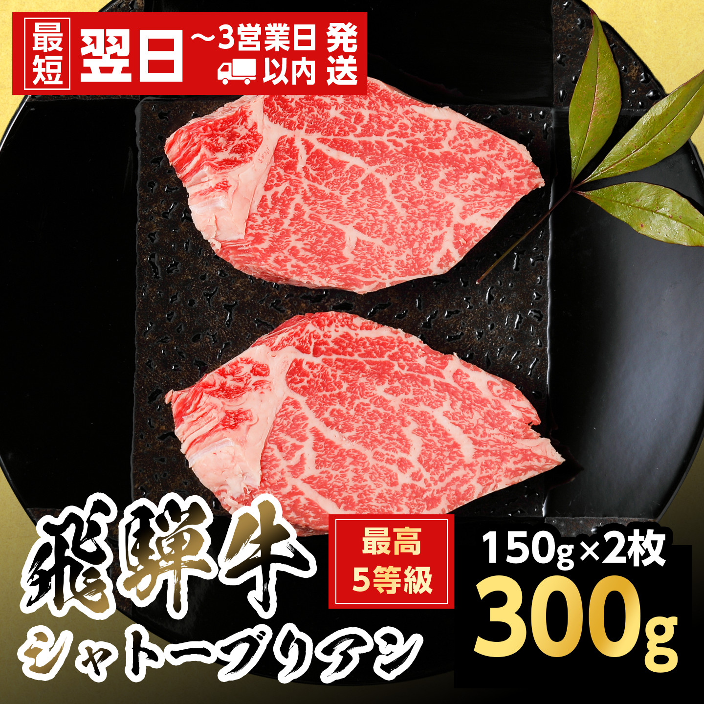 【最短発送】 飛騨牛 最高5等級 シャトーブリアンステーキ 300g 150g×2枚 岐阜県産 黒毛和牛 5等級 シャトーブリアン ステーキ 赤身 柔らかい 希少部位 牛肉 牛 国産 養老ミート