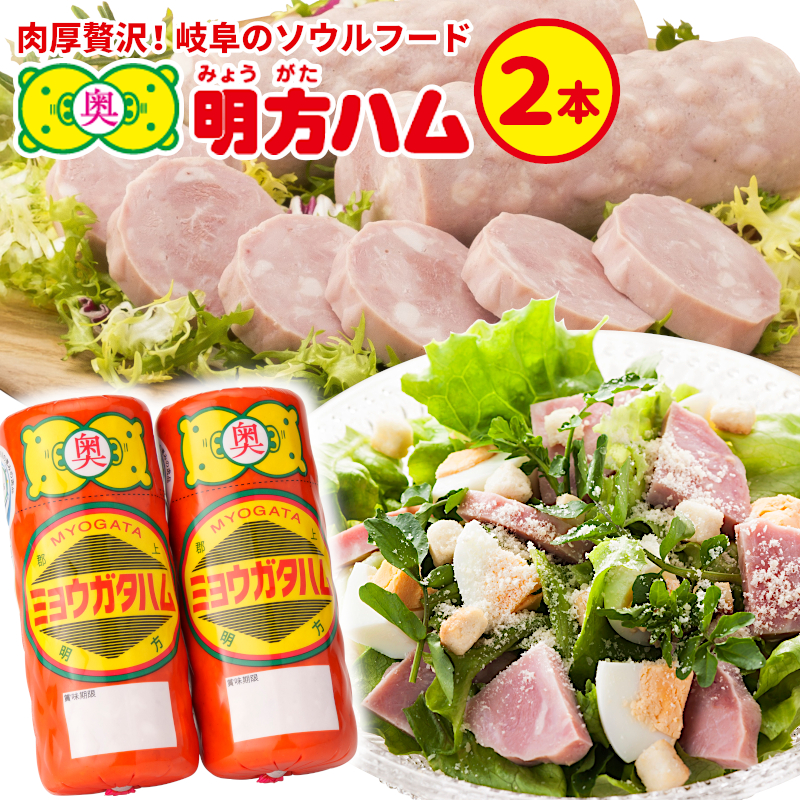 明方ハム 2本 国産 豚肉 プレスハム ハム ギフト 贈り物 お祝い 本格ハム ソーセージ ウインナー 高級 人気 詰め合わせ セット 簡単調理 お弁当 朝食 加工肉 JAめぐみの
