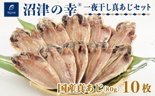 沼津の幸 一夜干し 真あじ 10枚セット 80g 干物 鯵 アジ あじ 詰め合わせ セット 冷凍 おつまみ 定食 お手軽 簡単 弁当 おかず 冷凍 絶品 12000円 ひもの 美味しい ランキング