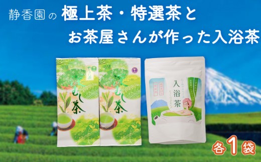 お茶 茶葉 2種 入浴茶 1袋 セット 緑茶 水出し 深蒸し茶 飲料